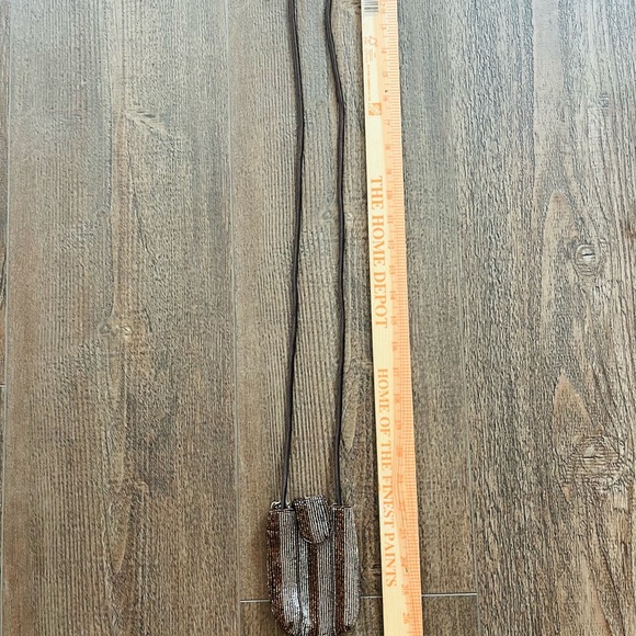 Liz Claiborne Elegant Beaded Crossbody Bag - Black and Brown - Picture 4 of 11